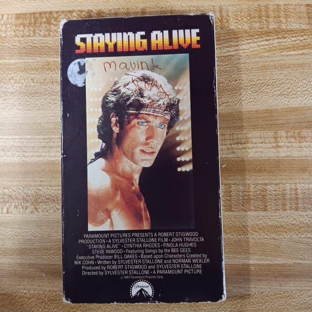 Staying Alive VHS 1983 TRAVOLTA Sylvester Stallone Dance Disco Cult  Bee Gees VG